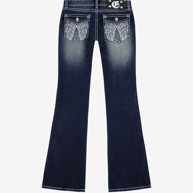 Classic Low Rise Boots-Cut Denim Pants