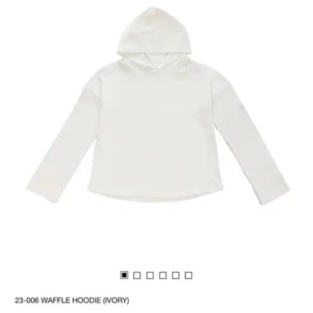 지초이컴포트 23-006 와플 후디 후드 아이보리 3
