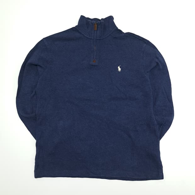 CN791 M 폴로 랄프로렌 로얄네이비 하프집업 긴팔 니트 스웨터