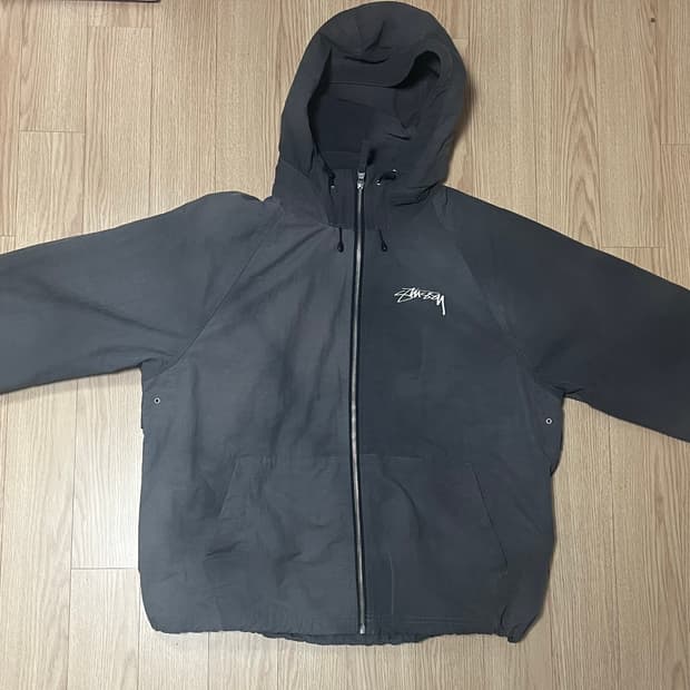 스투시 웨이브 다이 비치 쉘 자켓 블랙