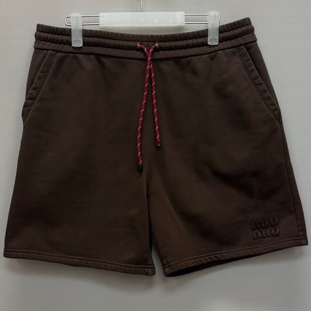 미우미우 코튼 플리스 로고 팬츠 ( 33~44 )