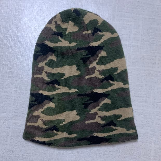 카모 밀리터리 패턴 비니 모자 y2k 빈티지