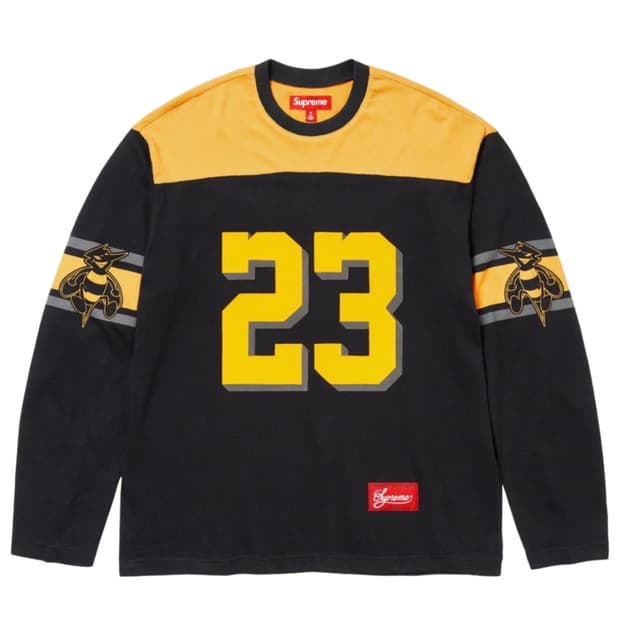 23FW 슈프림 범블비 롱슬리브 풋볼 탑 블랙 - L (새상품)