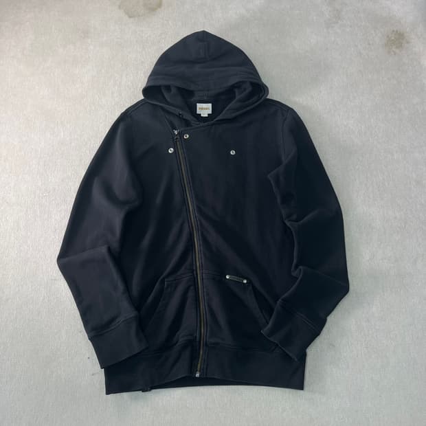 100 디젤 00s 사선 후드집업 