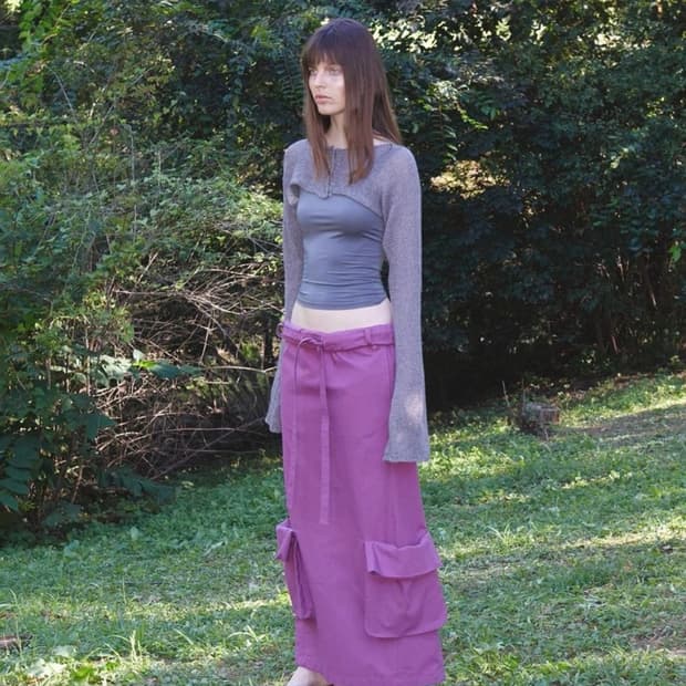 오픈와이와이 카고 스커트 ROLLED WAIST CARGO SKIRT