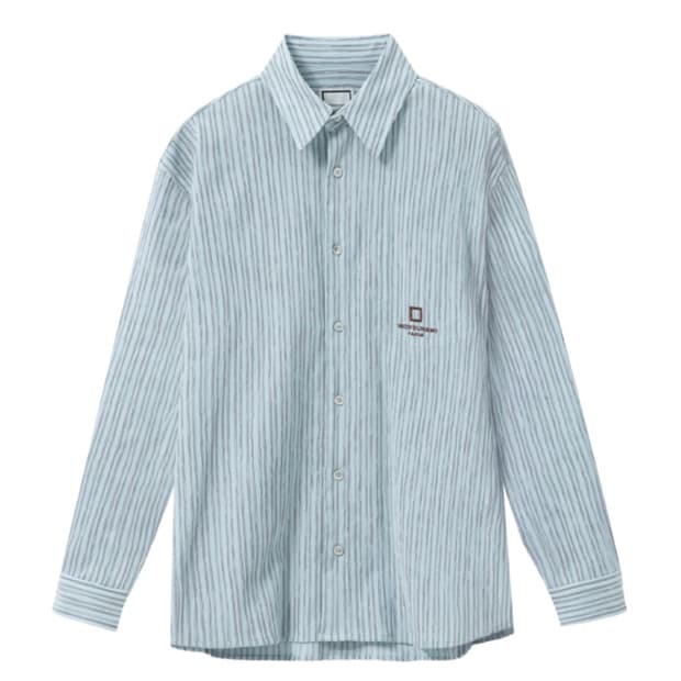 우영미 25ss 스트라이프 셔츠 블루