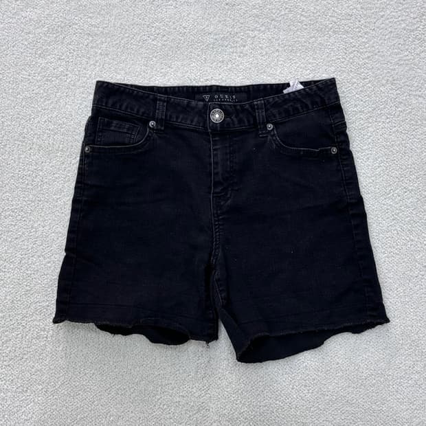 27 게스 여성 흑청 데님 반바지 0313E