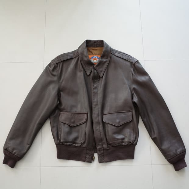 90s 쿠퍼 A-2 플라이트 자켓 염소가죽 40R MADE IN USA
