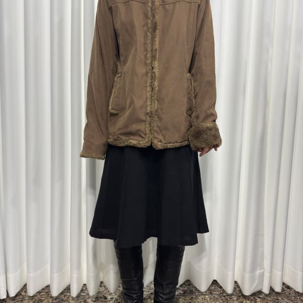 brown fur jacket