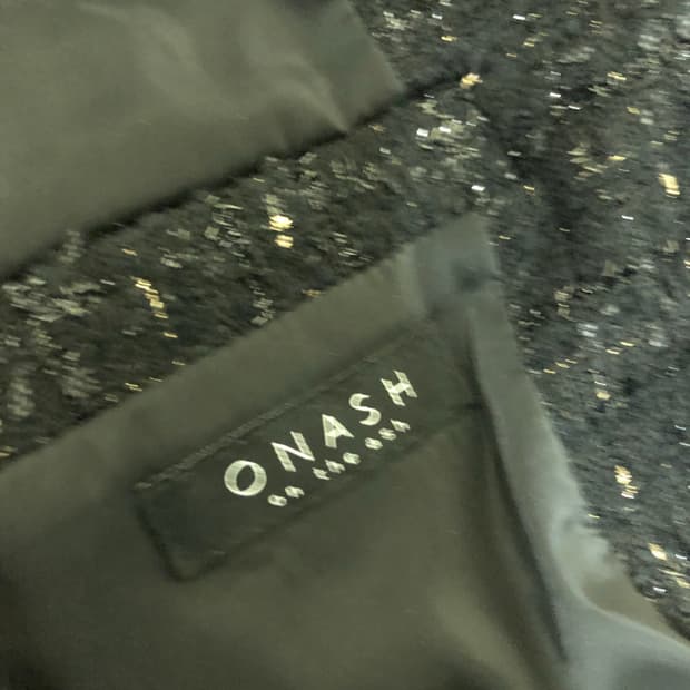 온애쉬 트위드 자켓 블랙 L (onash)