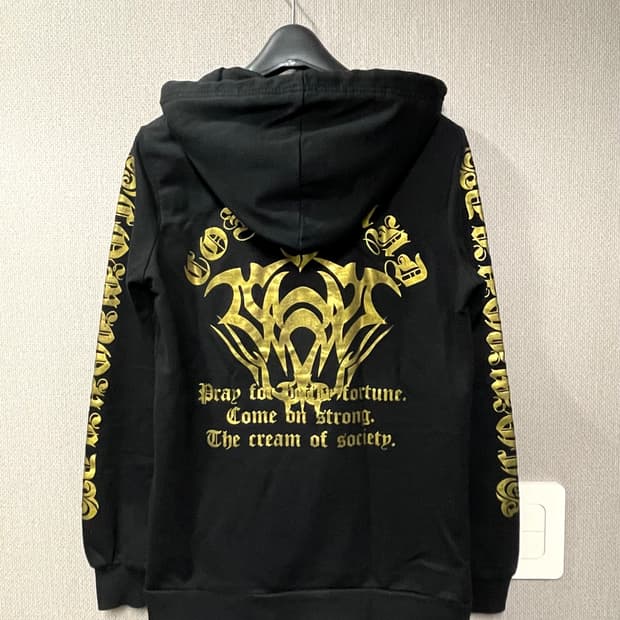 Y2k 금장 프린팅 후드집업