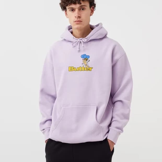 버터굿즈 Butter Goods balloons 로고 후디 퍼플 XL