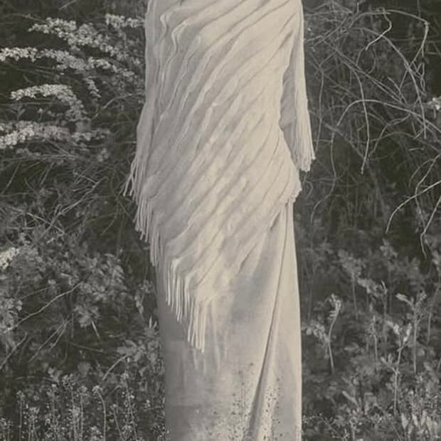 아이보리 니트 숄