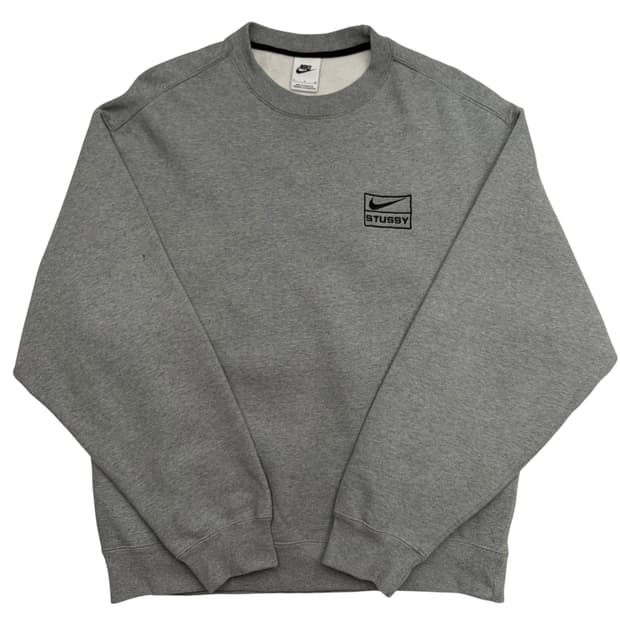 스투시 X 나이키 NRG 그레이 스웻셔츠 S
