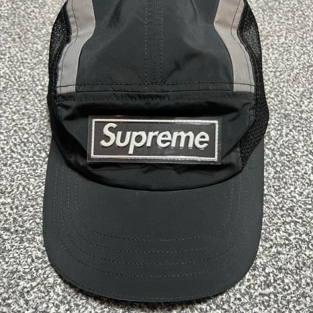 슈프림 사이드 메쉬 캠프캡 블랙 - 25SS