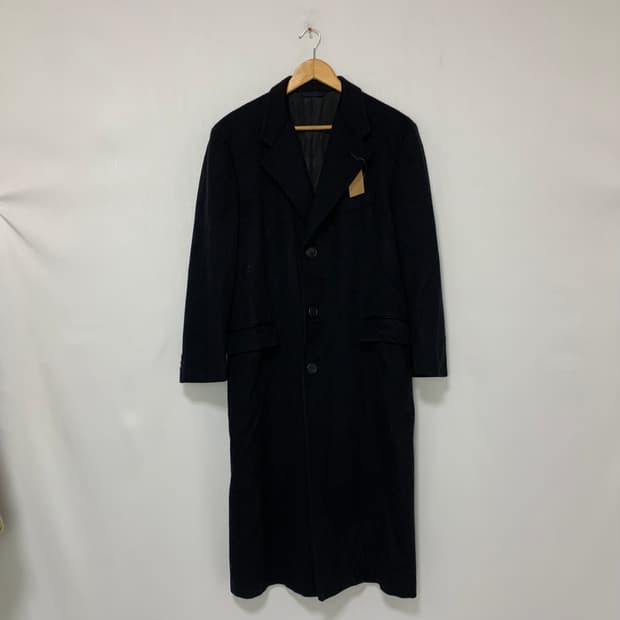 버버리 빈티지 블랙 롱 버튼 코트 남성 남녀공용