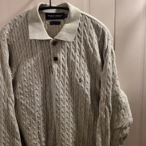 [95]폴로 골프 랄프로렌 케이블 니트 그레이