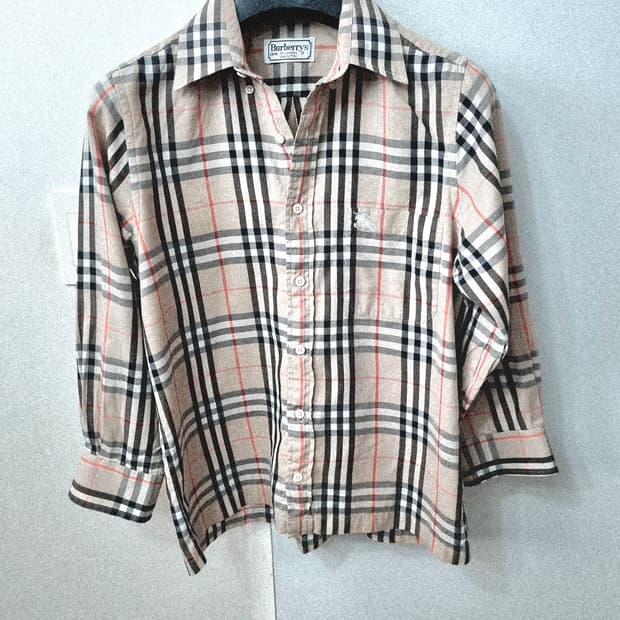 버버리 정품 체크남방 66사이즈
