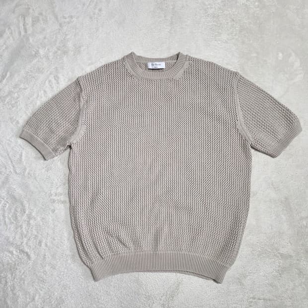 (F)아워룸 반팔 와플 니트