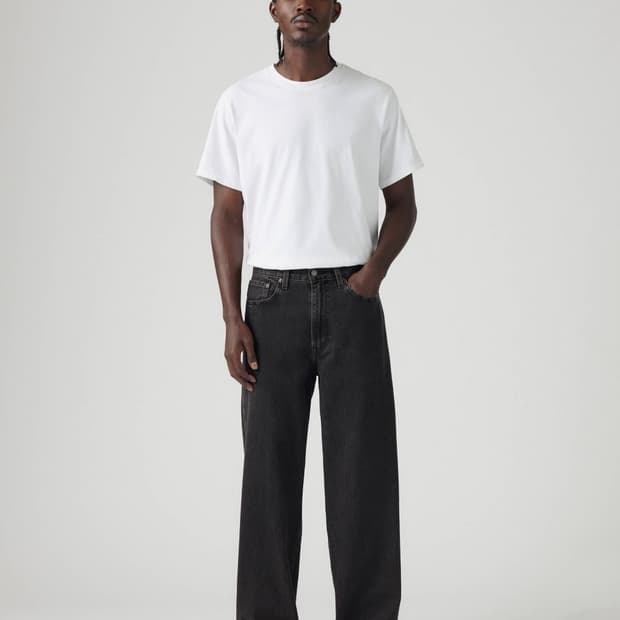리바이스 남성 578 배기루즈 스트레이트 블랙 진 A4750-0011