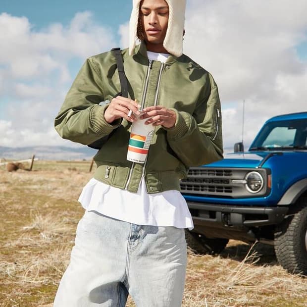 Stu 봄버 자켓 카키