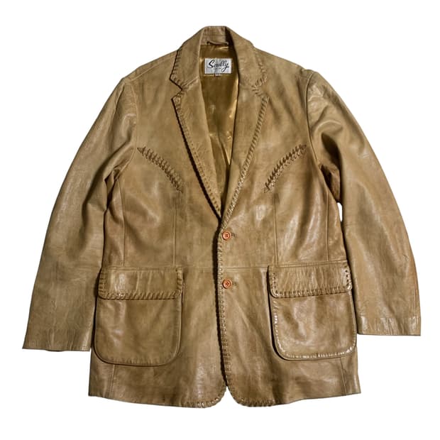 [L~XL] 80s Scully Western Leather blazer