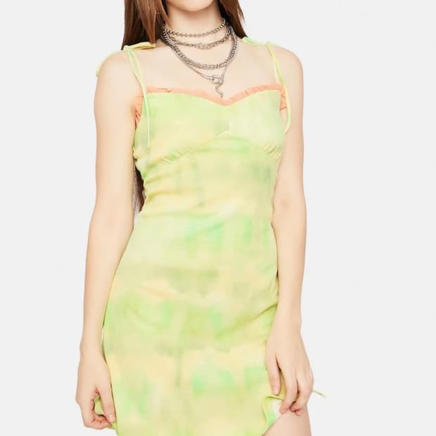 expired girl 익스파이어드걸 라임 오로라 드레스