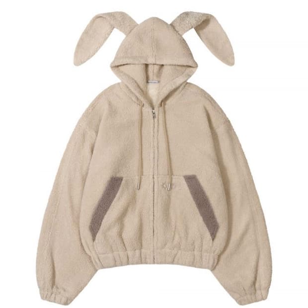 어스지구 플러피 버니 자켓