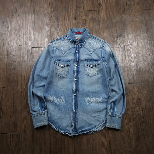 레드윙 USA 빈티지 퍼티그 웨스턴 데님 셔츠
