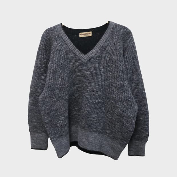 80'S ISSEY MIYAKE 브이넥 울 니트 60340