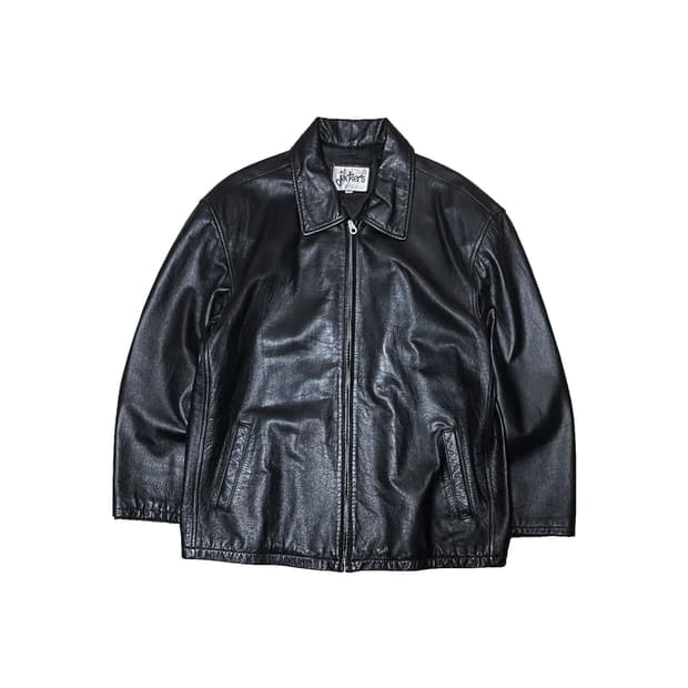 Jackers 블랙 소가죽 레더 자켓