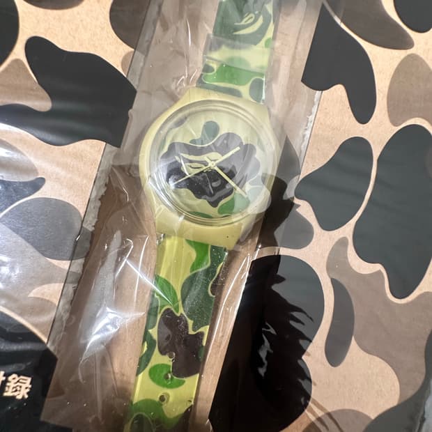 베이프 잡지부록 카모 손목시계 후드