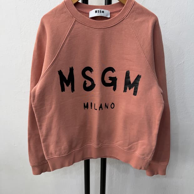 정품) MSGM 밀라노 로고 여성 맨투맨 S