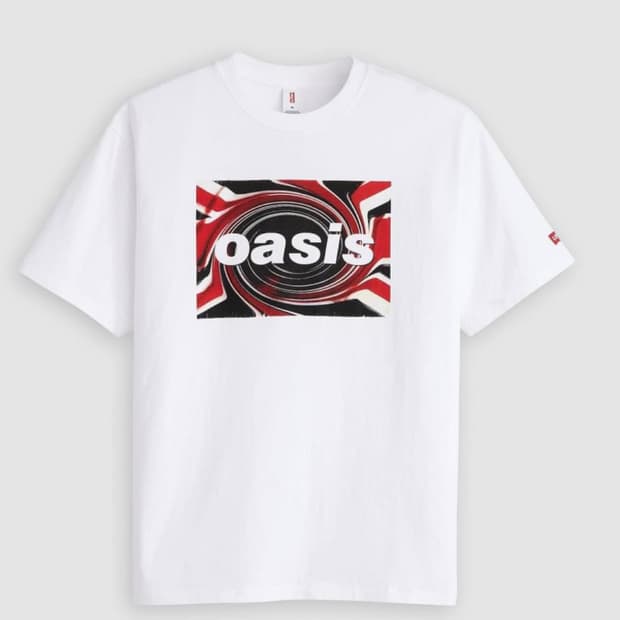 공식 리바이스 X 오아시스 유니언잭 티셔츠