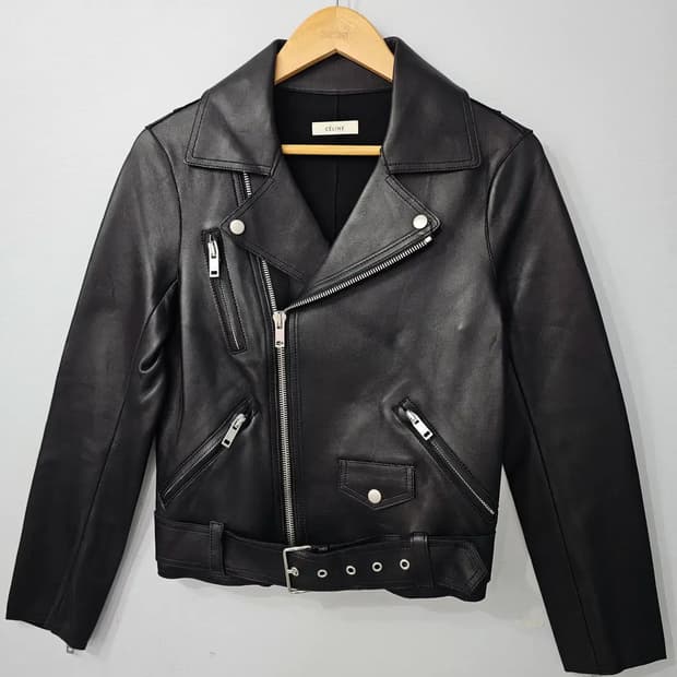 CELINE 셀린느 클래식 램스킨 바이커 자켓 55반
