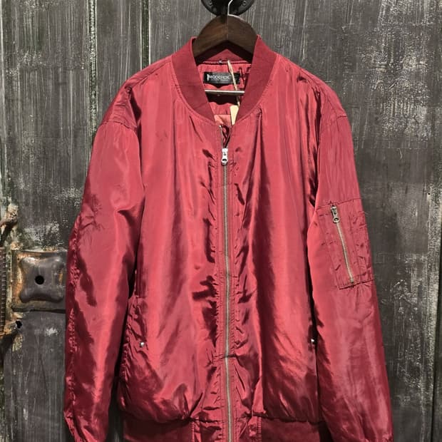 MODCHOK Burgundy Bomber Jacket