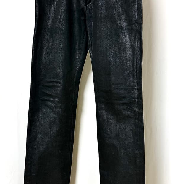 Dior Homme 06s Crashed Wax Coated Denim