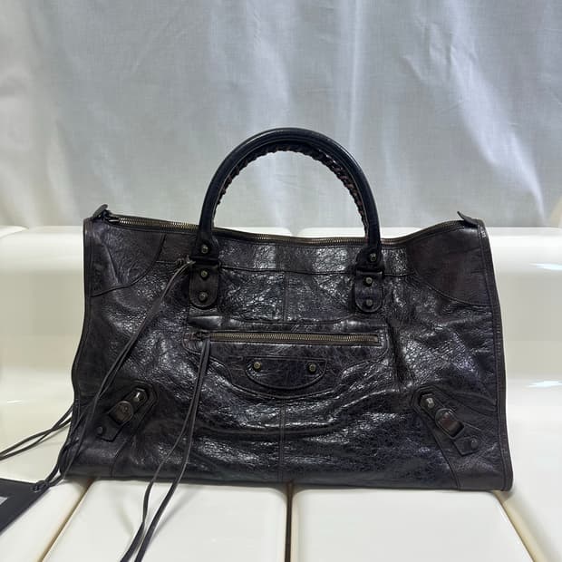 ❌거래중 [A 정품] 발렌시아가 시티 모터백 라지 브라운