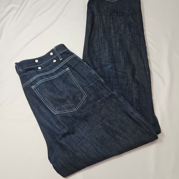 WAAR 와르 스티치 생지 데님팬츠 프리미엄진 L