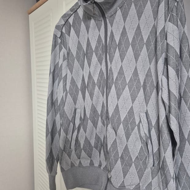 올드 유니클로 아가일 패턴 집업