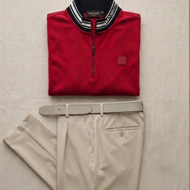 [팬텀(FANTOM)] 남성 반집업 로고 골프 티셔츠 (사이즈 100)