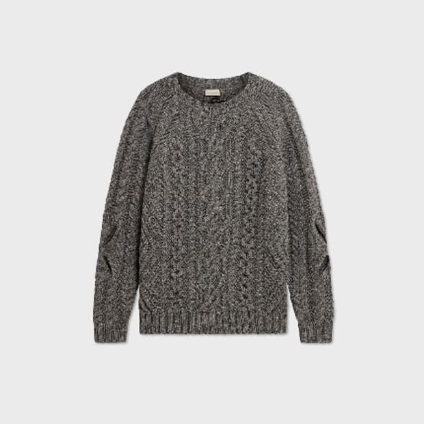 스테판쿡 케이블 니트 스웨터 그레이