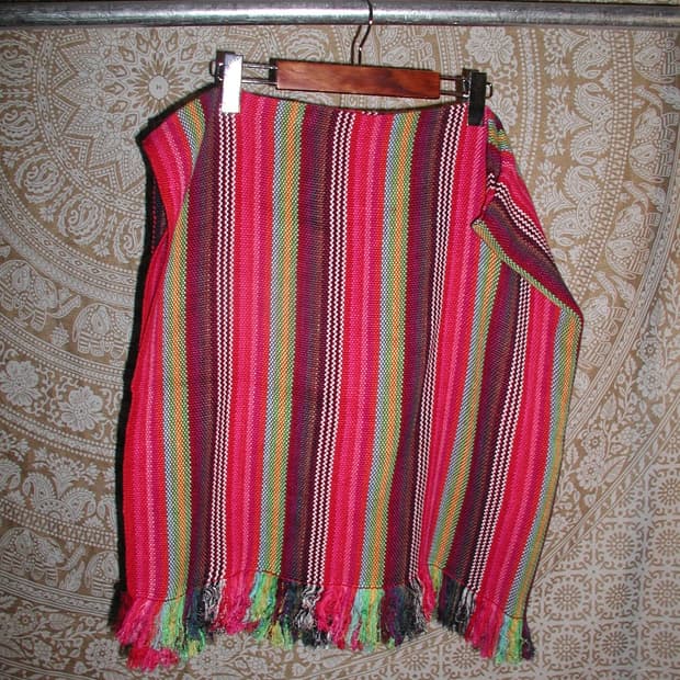 빈티지 멀티컬러 스트라이프 러그 