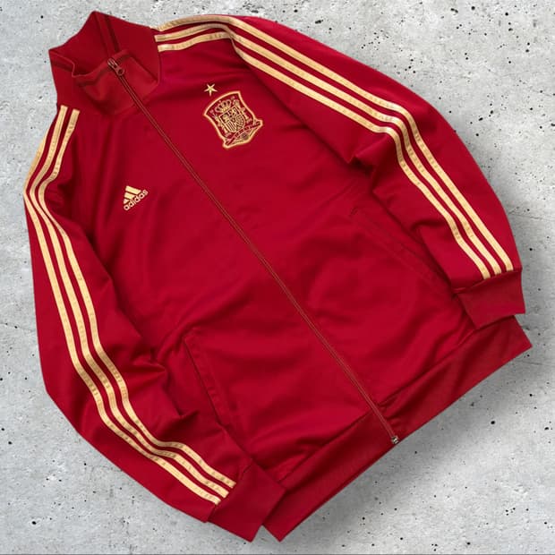 [105] 13s 아디다스 스페인 축구 대표팀 트랙탑 져지 레드 D285