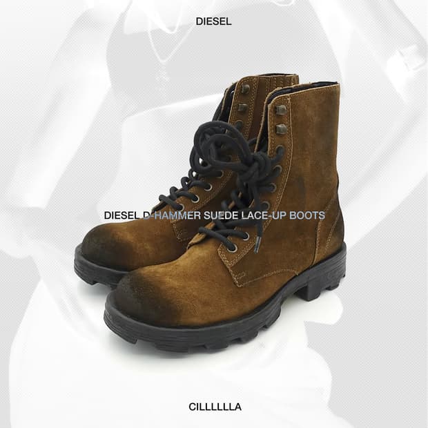 [255] DIESEL 디젤 디해머 스웨이드 레이스업 부츠