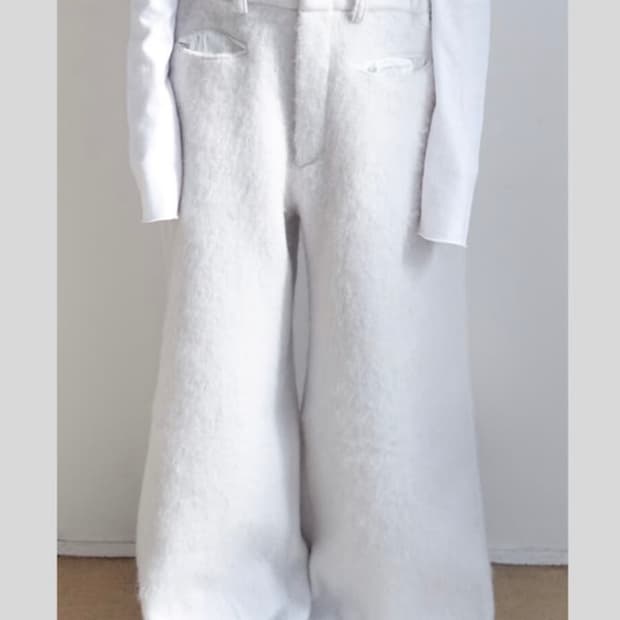 샵페어리 hairy wool maxi pants