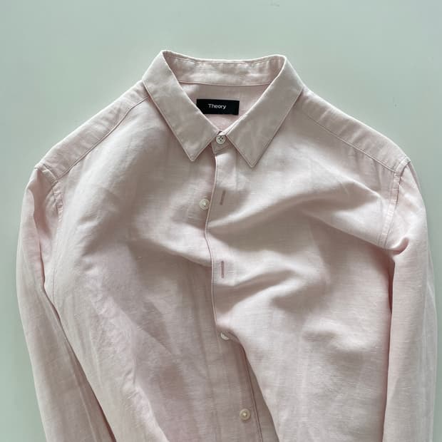 띠어리 린넨 연핑크 셔츠