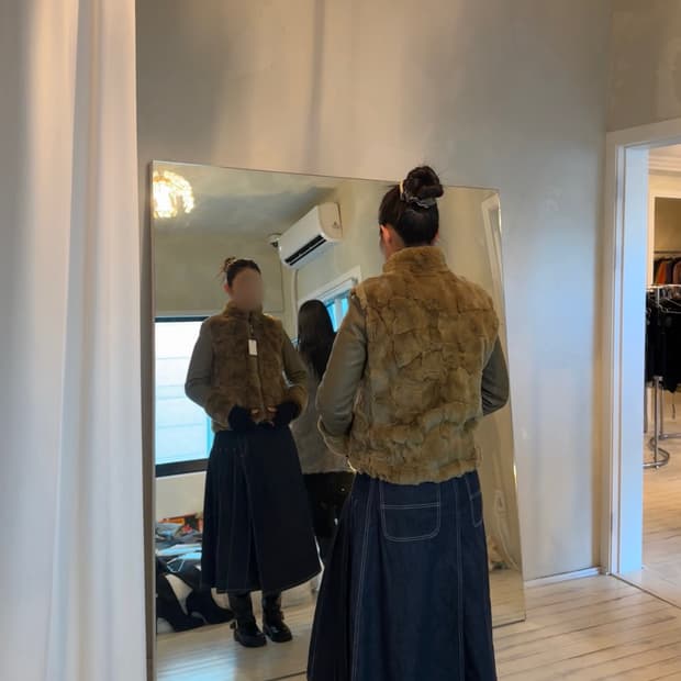 리얼 레더 퍼 자켓