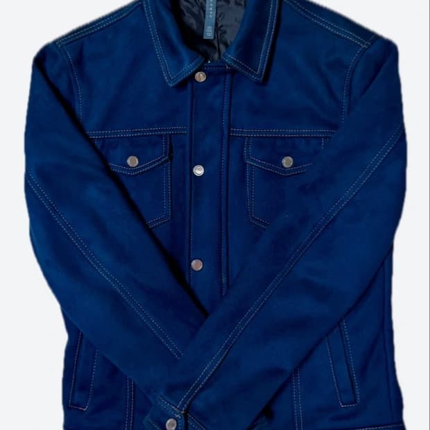 자라 맨즈 비건 스웨이드 트러커 자켓 m사이즈