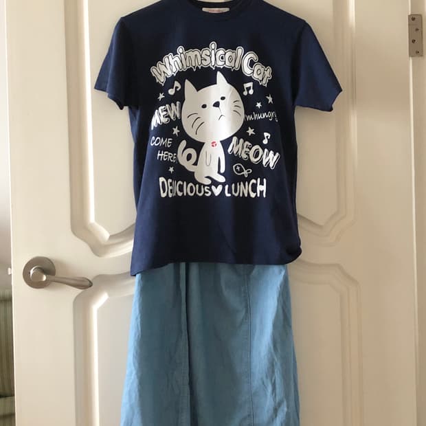 Vintage 일본 빈티지 모리걸 고양이 코디 세트